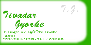 tivadar gyorke business card